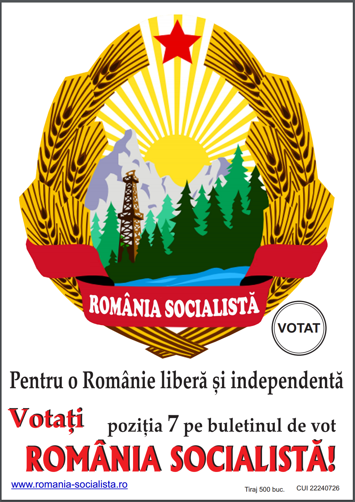 Afis Romania Socialista